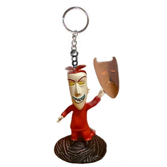 Nightmare Before Christmas Lock Key Ring Keychain Ornament Pvc Figure Charm 3”