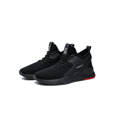 

Crocowalk Mens Breathable Comfortable Round Toe Trainers Lace Up Athletic Shoes Walking Lightweight Flat Running Shoe