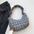thumbnail image 2 of Bolso Bubble Cloud para Mujer Bolso Acolchado Acolchado Sólido Bolsos (gris), 2 of 9