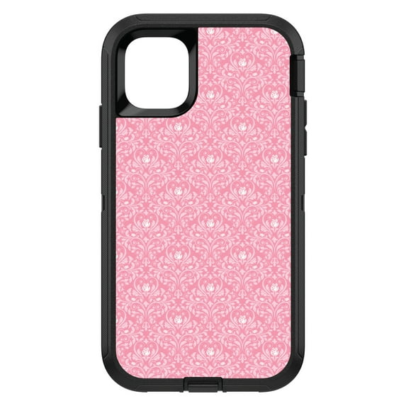 DistinctInk Custom SKIN / DECAL compatible with OtterBox Defender for iPhone 11 Pro MAX (6.5" Screen) - Pink & White Rose Pattern