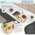 thumbnail image 4 of Azuni 18" x 16" Kitchen Sink Bamboo Cutting Board with Colander and Bowl Set A907, 4 of 10