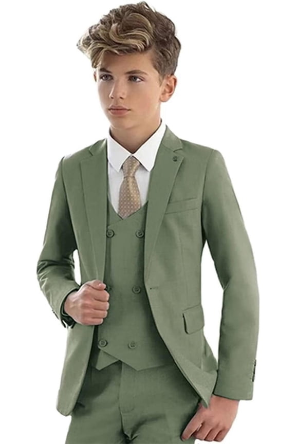 Suit for Boys Tuxedo Suit Three Piece Slim Fit Toddler Suit for Boys Formal Wedding Blazer Vest Pants Set
