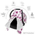 thumbnail image 3 of Car Seat Cover Baby - Orchids Flowers Purple Breathable Infant Car Seat Cover for Baby Carseat, Lightweight Comfort Baby Essentials Must Haves Newborn Stuff for Girl Boy, 3 of 7