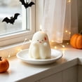 thumbnail image 5 of KITTEHIGM Halloween Ghost Scented Soy Wax Candle White Spooky Decor, Perfect for Party Table Centerpiece Thanksgiving Fall, 5 of 6