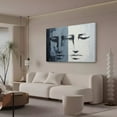 thumbnail image 3 of Modern Abstract Artwork Depicting Two Similar Faces Poster Decorative Painting Canvas Wall Art Living Room Posters Bedroom Painting,Frame-style,20x30inch(50x75cm), 3 of 8