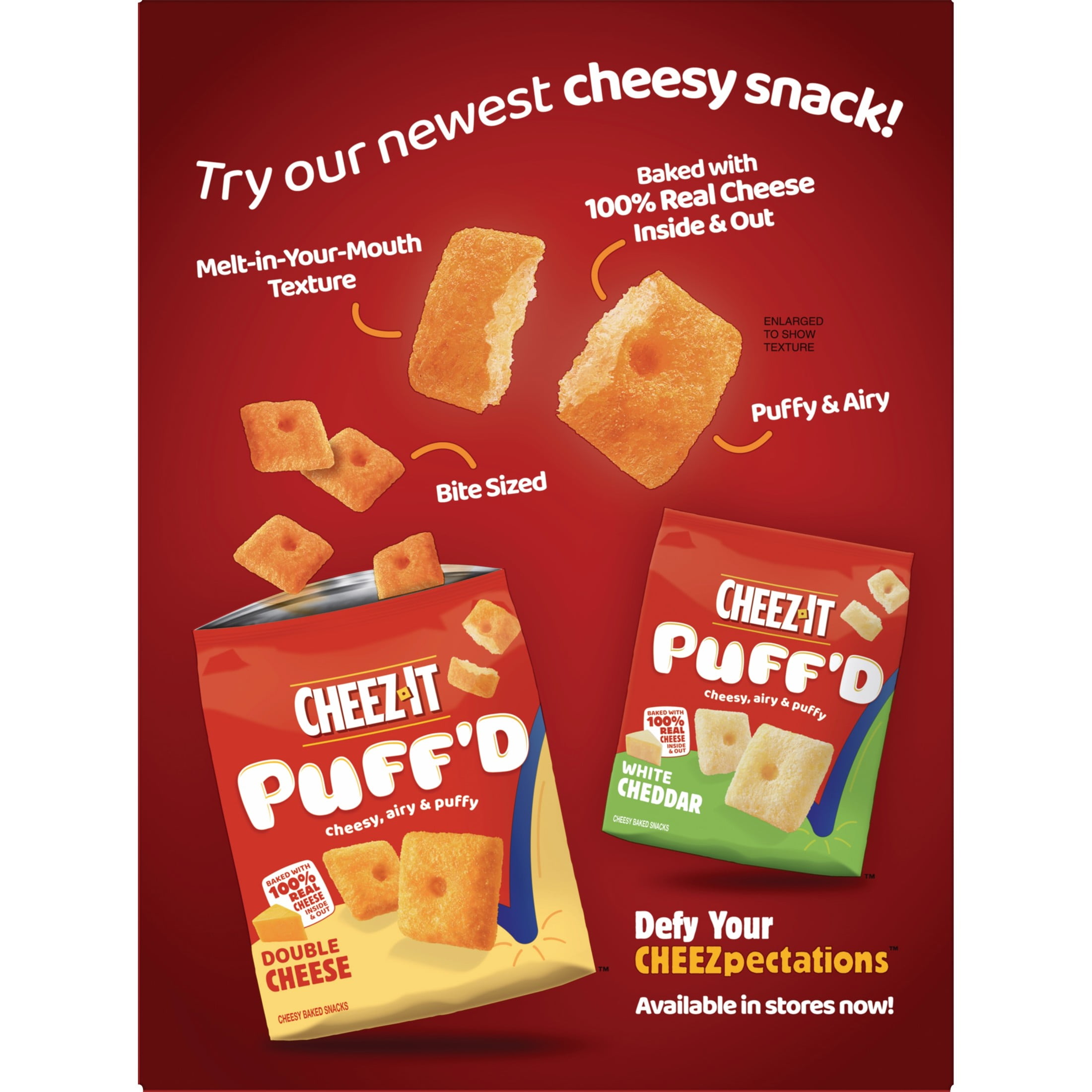 Cheez-It Sizzlin' Bacon Cheese Crackers, Baked Snack Crackers, 12.4 oz
