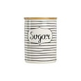 thumbnail image 4 of 10 strawberry street everyday coffee, sugar, flour kitchen canister set, 3 piece, black/white, 4 of 4