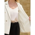thumbnail image 4 of DARING DIVA Women's Double Breasted Blazer Business Suit Jacket XL White, 4 of 6