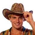 thumbnail image 1 of Western Cowboy Hat With Rhinestone Embellishments For Fashion Parties Stage Performances And Festive Events Cowboy Gold One Size, 1 of 4