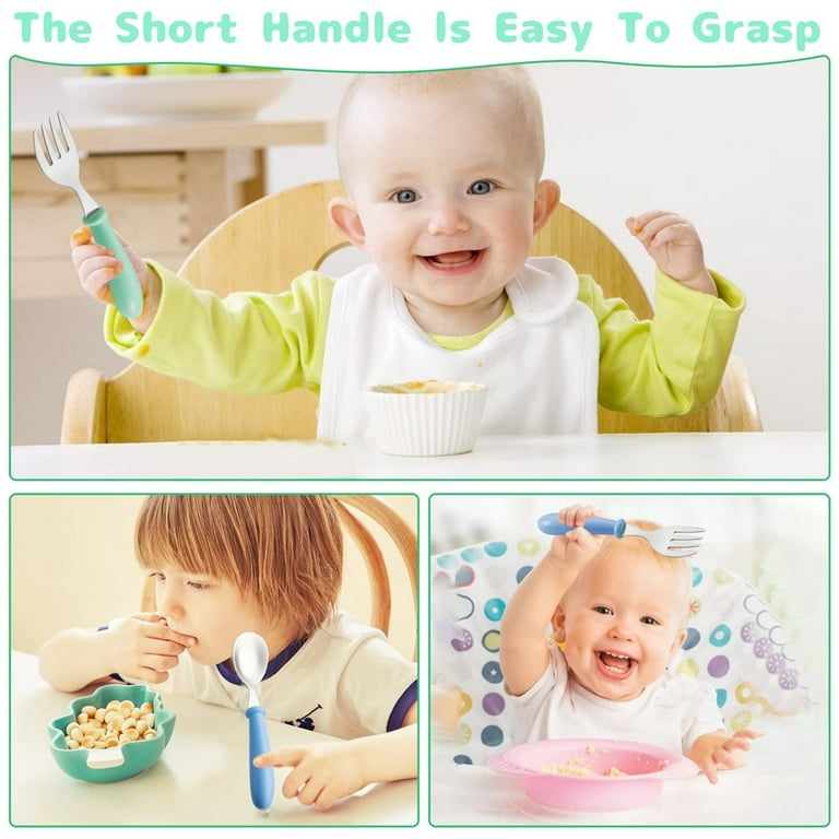 12PCS Toddler Forks Toddler Utensils ,Stainless Steel Baby Forks, Silverware