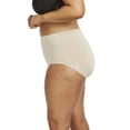 thumbnail image 3 of Women's Naomi & Nicole A815 Plus Size No Show, No Lines Brief Panty (Warm Beige 3X), 3 of 4