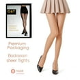 thumbnail image 4 of G&Y Women's Backseam Sheer Tights - 20D Control Top Pantyhose with Reinforced Toes (1Nude, L), 4 of 6