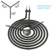 KITCHEN BASICS 101 WB30M1 WB30M2 Replacement Range Stove Top Surface Element Burner Kit for GE and Hotpoint, 4 Pack Includes 2 WB30M1 (6) and 2 WB30M2 (8), 2912, 340523, 243867, WB30M0001