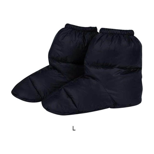Bottes Pantoufles Douces d'Hiver Légères Réchauffantes pour Femmes Chaussettes Confortables Chaudes Durables Imperméables Intérieur Extérieur Camping Noir Taille g