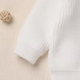 thumbnail image 6 of IBTOM CASTLE Toddler Baby Girls 1st Birthday Outfit Boho Embroidery One Sweater Top Knit Pullover Sweatshirt Fall Winter Clothes 1 Year White 1st Flower, 6 of 8