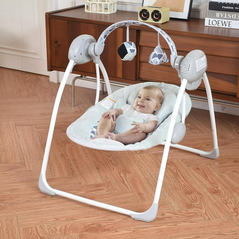 Baby Swing Portable Baby Swing for Infants Electric Baby Swings for Newborn 6 Speed Infant Swing with Music Timing Soft Head Support Pink Baby Girl Swing for Babies 0 6 Months 6 20 lbs Walmart