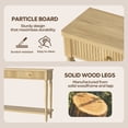 thumbnail image 4 of Bestier Fluted Console Table, 55 Inch Entryway Table with Storage Drawers, Modern Wood Console Tables for Entryway, Narrow Sofa Table with Shelf for Living Room Hallway, Entry Table, Natural Oak, 4 of 10