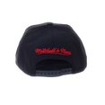 thumbnail image 4 of Mitchell and Ness Toronto Raptors Partial Claw Logo Red/Black Snapback Hat, 4 of 5