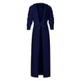 thumbnail image 1 of Lenago Men'S Home Autumn and Winter Bathrobe Long Sleeves Lengthened Hooded Robe for Sleeping Soft Hot Spring Bathrobe Dark Blue, 1 of 3