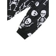 thumbnail image 6 of CenturyX Kids 2Pcs Baby Boys Halloween Outfits Cute Skull Skeleton Print Long Sleeve Tops + Pants Set Black 5-6 Years, 6 of 6