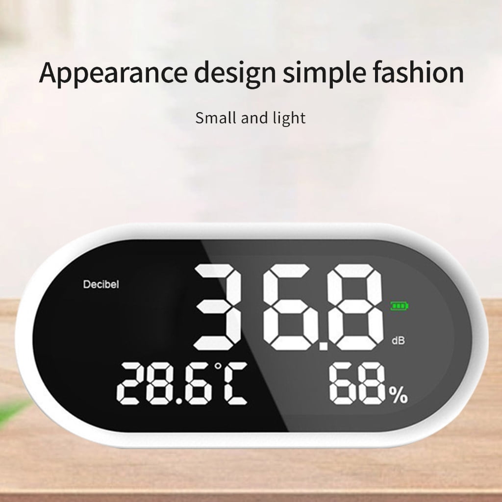 Decibel Meter, 3 in 1 Noise, Temperature and Humidity Monitor LCD Display