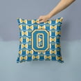 thumbnail image 2 of Letter O Football Blue and Gold Fabric Decorative Pillow, 2 of 4