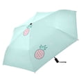 thumbnail image 5 of Pineapples Pattern Folding Umbrella UV50+ Waterproof Sun Protection Auto Open Close Compact Fiberglass Frame, 5 of 8