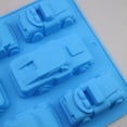 thumbnail image 2 of Juego de 2 moldes de silicona antiadherentes para magdalenas, pastel de chocolate, molde de jabón, magdalenas y gelatina, molde con forma de coches de dibujos animados, 2 of 5