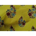 thumbnail image 4 of oneOone Cotton Poplin Fabric Leaves & Floral Block Printed Craft Fabric BTY 56 Inch Wide, 4 of 5