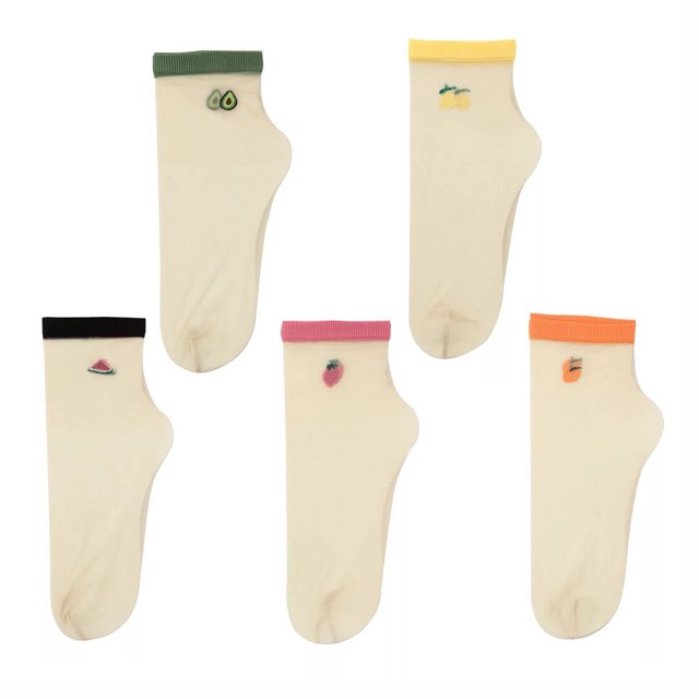 Chaussettes Basses pour Femmes Transparentes 5 Paires Mode Ultra Fines Chaussettes de Course