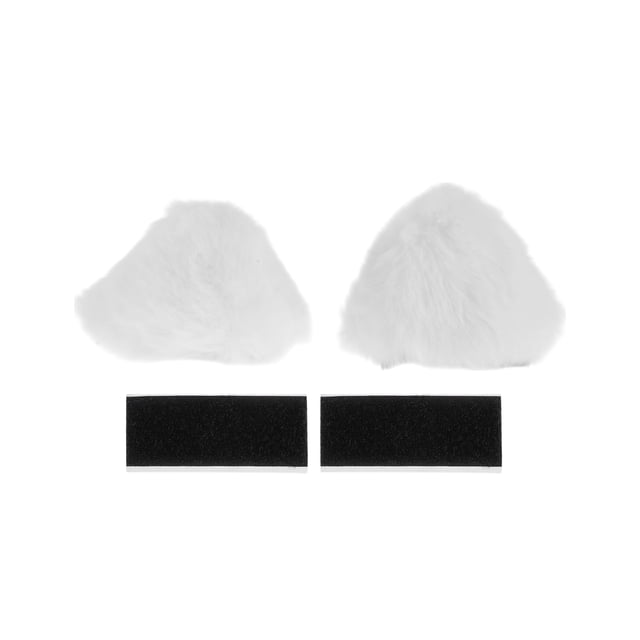 Accesorios para Casco de Motocicleta Decoración Orejas de Gato 3D para Cascos de Motocicleta Bicicleta Esquí Pegatinas de Felpa Blanca 1 Juego
