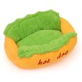 thumbnail image 1 of Cat Cushion Bed, Soft Hot Dog Shape Easy To Clean Dog Bed Removable Multifunction Cute  for Winter, 1 of 8