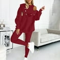 thumbnail image 2 of Ashirexll Outfits for Women, Womens Winter Sets, Sweat Suit Hoodie and Leggings Casual Comfortable 3 Piece Set with Sweatshirt, 2 of 4