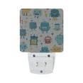 thumbnail image 2 of Cute Cartoon Robots Night Light LED Dusk to Dawn Auto Sensor Night Lamp Plug-in Nightlight for Bedroom Hallway Kitchen 2 PCs, 2 of 7