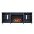 thumbnail image 3 of Brighton 60" Fireplace with Glass Shelves and Media Wire Management, 3 of 11