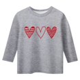 thumbnail image 4 of Fshinging Summer Tops T-Shirt For Girls Valentine's Day Print Functional Crew Neck 3/4 Quarter Sleeve Top Kids Tshirts Clothes Size 5-6 Years, 4 of 4