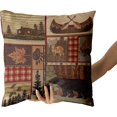 thumbnail image 6 of Rustic Bear Pillow Covers 16x16 inch Square Cotton Country Deer Pillow Covers Indoor and Outdoor Throw Pillow Covers Decorative for Couch/Bed/Living Room (Pack of 2), 6 of 6