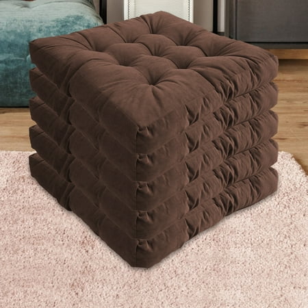 

5 Pack Floor Pillow Meditation Pillow Solid Thick Tufted Seat Cushion For Living Room coffee