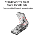 thumbnail image 2 of HLONK 2Pcs Pill Cutter Easy Pill Cutter Splitter for Small and Tiny Pills Pill Splitter with Sharp Stainless Steel Blade Black, 2 of 5