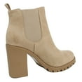 thumbnail image 3 of Soda Women's Chelsea Pull On Tab Lug Block Ankle Boot, Wheat ,  7 M US, 3 of 4
