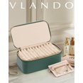 thumbnail image 5 of Joyero Vlando con 12 bolsas de terciopelo para viajes, color verde, 5 of 5