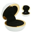 thumbnail image 4 of LED Ring Storage Box, Portable Elegant Stylish Unique Shaped Plastic Ring Display Box  For Wedding Proposal For Engagement White, 4 of 8