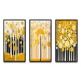 thumbnail image 2 of Designart "Minimal Art Abstract Yellow Forest II" Landscape Trees Framed Wall Art Set Of 3 - Yellow Trees Frame Gallery Wall Set For Home Decor, 2 of 6