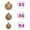 thumbnail image 7 of vidaXL Artificial Hinged Christmas Tree 150 LEDs & Ball Set 59.1", 7 of 7