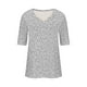 thumbnail image 4 of Fiudx Camisas para Mujer Camiseta de Manga Corta con Cuello En V Estampada Informal a La Moda para Mujer, 4 of 4