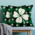 thumbnail image 2 of St Patricks Day Pillow Covers 18x18 Set of 2, Buffalo Plaid Lucky Clover Throw Pillow Covers Green Shamrock Decorative Cushion Case St Patricks Day Decor for Home Couch Sofa Outdoor, 2 of 6