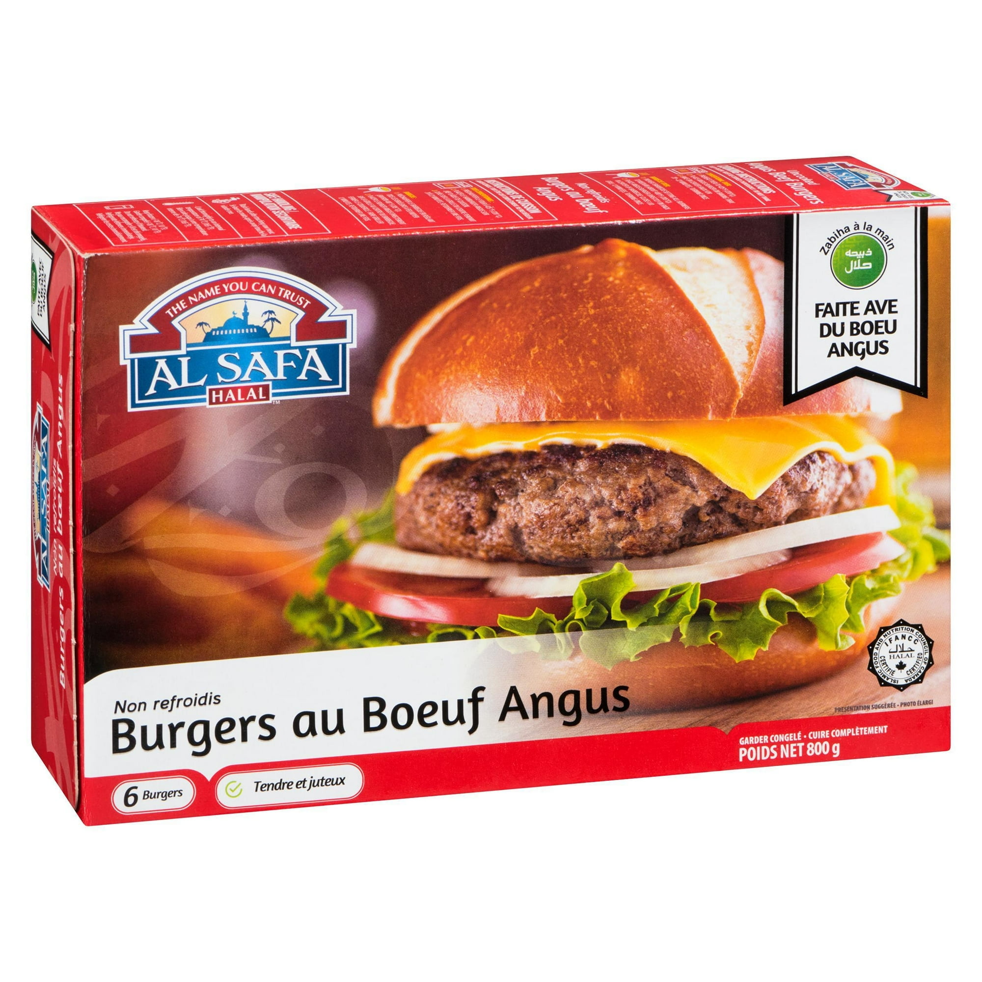 Burger au boeuf cru Angus d'Al Safa Halal 800g