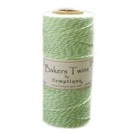 UPC: 0091037029362 | Hemptique Bakers Twine Spool  Lime/White