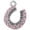 Pink, variant on Delight Jewelry Silver-tone Beaded Pink Crystal Horseshoe with Good Luck - Large Goldtone Crystal Initial - A - Charm Necklace, 17.5" 2"
