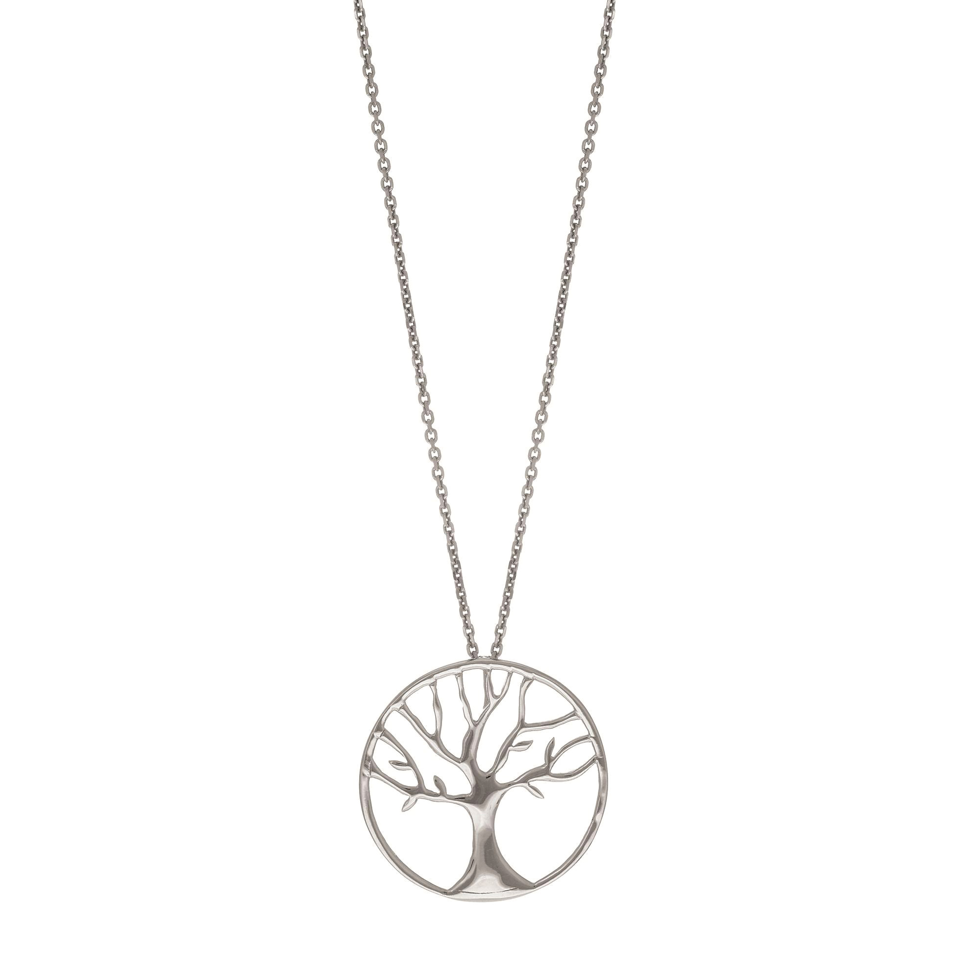 Jewelry Affairs Sterling Silver Tree Of Life Pendant Womens Necklace